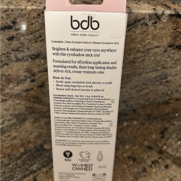 bdb Billion Dollar Beauty Eyeshadow Stick Duo- Caramel & Honey Brand New Only 2 - Picture 6 of 11
